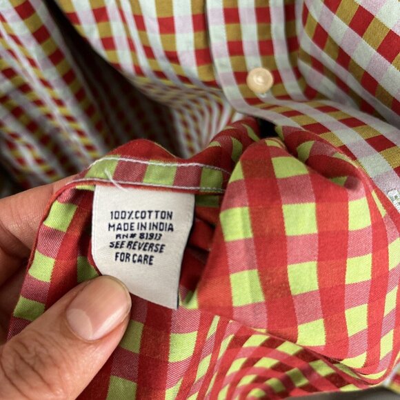 Robert Graham Red, Green & Blue Checkered Shirt Mens Size 3XL - Picture 7 of 11